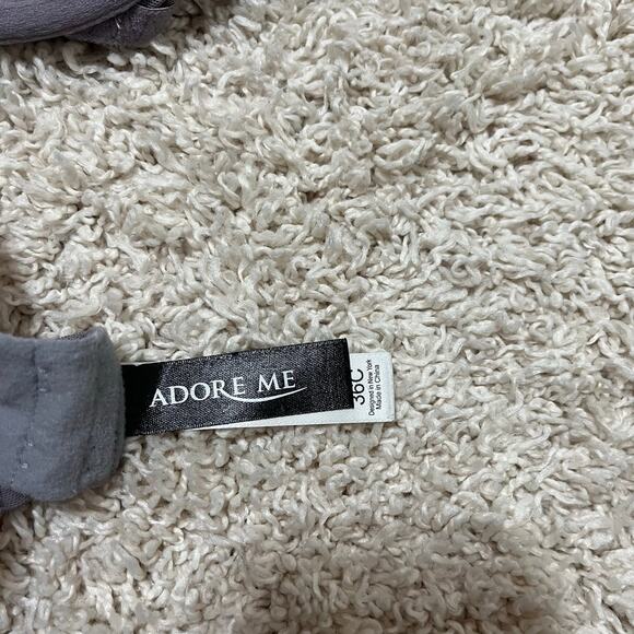 Adore Me 36C Romantic Elegant Purple Lace Underwire Push Up Plunge Abela Bra - Picture 7 of 8